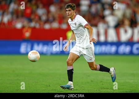 Sevilla, Spain. 19th July, 2023. Ousama Idrissi Of Sevilla FC During ...