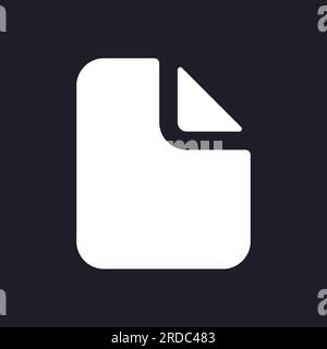File dark mode glyph ui icon Stock Vector
