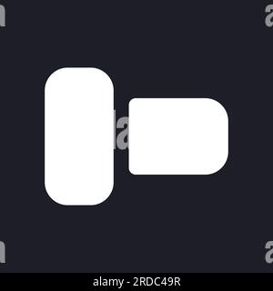 Switch off dark mode glyph ui icon Stock Vector