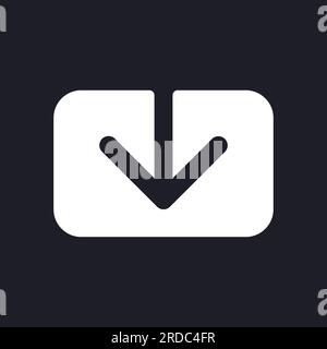 Download dark mode glyph ui icon Stock Vector