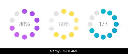 Education program completion circle infographic design template set Stock Vector