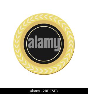 Luxury brand round stamp frame vector design Stock Vector