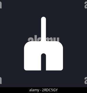 Broom dark mode glyph ui icon Stock Vector