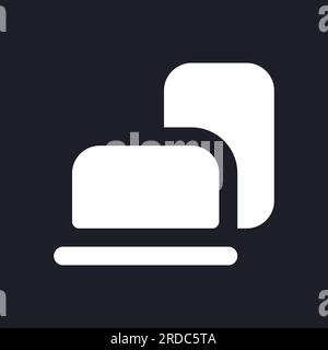 Devices dark mode glyph ui icon Stock Vector