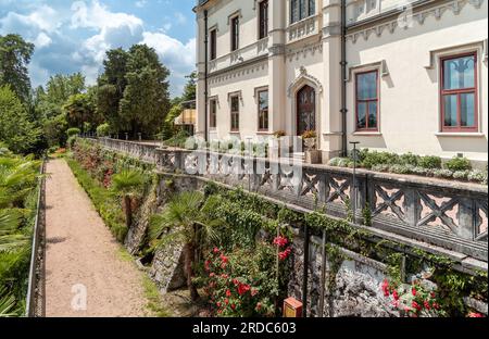The Castello dal Pozzo, historic resort on Lake Maggiore, located in the village of Oleggio Castello, Verbania, Italy Stock Photo