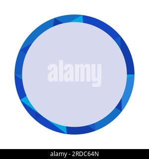 Blue blank circle brochure element design Stock Vector