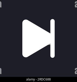 Skip to end dark mode glyph ui icon Stock Vector