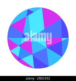 Diamond like blue and purple shape brochure element design Stock Vector
