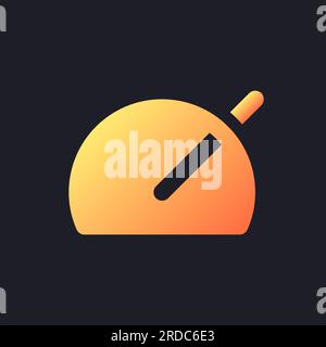 Speed up orange solid gradient ui icon for dark theme Stock Vector