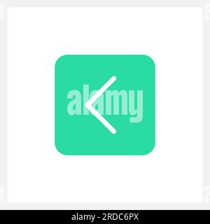 Active left arrow button UI element template Stock Vector