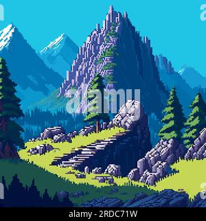 2d game art, natural landscape for games, mobile applications and  computers, game background vector illustration. 15942306 Vector Art at  Vecteezy