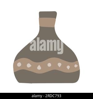 Flat ceramic vase Stock Vector