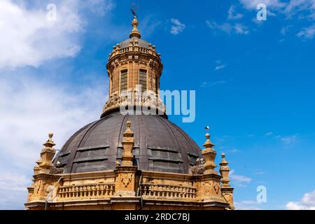 View of the dome of La Clerecía, Salamanca. Spain. The capital of the Province of Salamanca in the autonomous community of Castile and León. Stock Photo