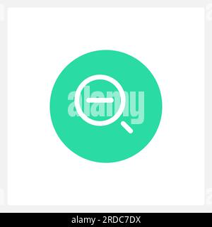 Active zoom minus button UI element template Stock Vector
