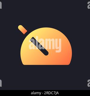 Slow down orange solid gradient ui icon for dark theme Stock Vector