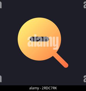 Zoom out transition orange solid gradient ui icon for dark theme Stock Vector