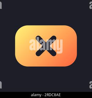 Remove background orange solid gradient ui icon for dark theme Stock Vector