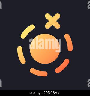 Remove breathe animation orange solid gradient ui icon for dark theme Stock Vector