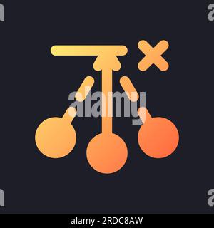Remove pendulum effect orange solid gradient ui icon for dark theme Stock Vector