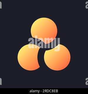 Filter orange solid gradient ui icon for dark theme Stock Vector