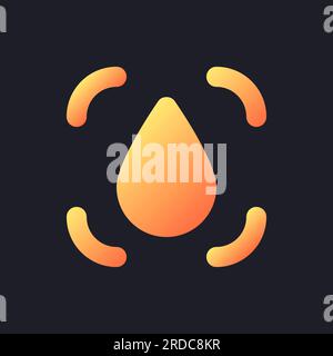 Blur transition orange solid gradient ui icon for dark theme Stock Vector