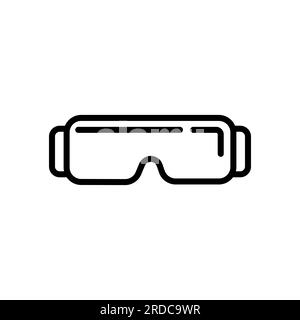 Safety glasses icon line symbol. Isolated vector illustration of icon sign concept for your web site mobile app logo UI design. Stock Vector