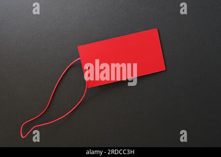 red gift paper tag with string Stock Photo