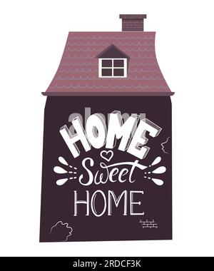 Home Sweet Home Vector lettering illustration with cute doodle houses. Good  for motivational Poster Stock Vector Image & Art - Alamy