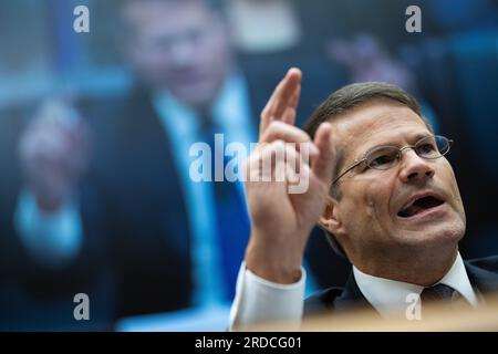 Washington, USA. 20th July, 2023. Louisiana Department of Justice Special Assistant Attorney General D. John Sauer testifies during a House Judiciary Select Subcommittee on the Weaponization of the Federal Government hearing on censorship, at the U.S. Capitol, in Washington, DC, on Thursday, July 20, 2023. (Graeme Sloan/Sipa USA) Credit: Sipa USA/Alamy Live News Stock Photo