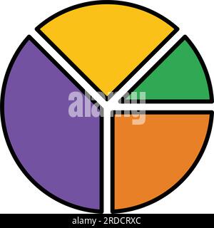 Pie Chart icon. Gorgeous design suitable for web, print media, online design, commercial purposes, or any kind of design project. Stock Vector