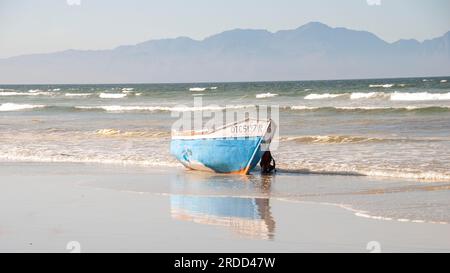 Beached row boat Stock Photo