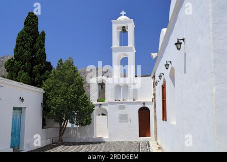 Aghia Triada Church, Megalo Horio, Tilos, Dodecanese islands, Southern Aegean, Greece. Stock Photo