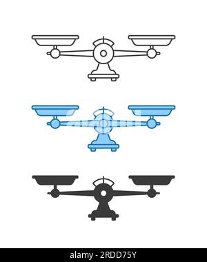 set of different weight scale icon Stock Vector