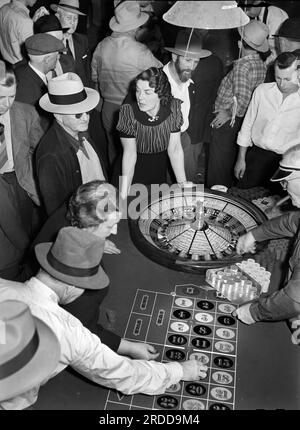 Roulette game, Las Vegas, Nevada, USA, Arthur Rothstein, U.S. Farm Security Administration, March 1940 Stock Photo