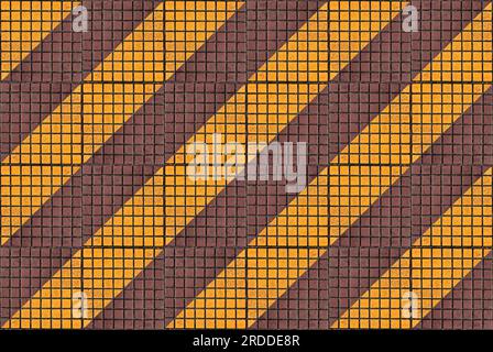 Red and yellow textured concrete blocks on floor Stock Photo - Alamy