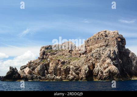 The coastline around Fornells. Menorca. Balearic islands. Spain Stock Photo