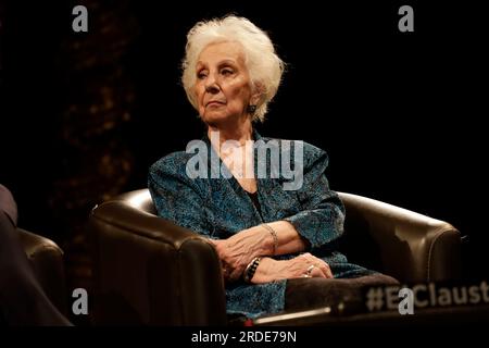 Mexico City, Mexico. 20th July, 2023. Estela de Carlotto, founder and president of the 'Grandmothers of May Plaza'' at the Sor Juana Cloister University in Mexico City. on July 20, 2023 in Mexico City, Mexico (Credit Image: © Luis Barron/eyepix via ZUMA Press Wire) EDITORIAL USAGE ONLY! Not for Commercial USAGE! Stock Photo