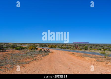 Panoramic view of Kata Tjuta / Mount Olga and the Western Desert in Northern Territory in Australia. Stock Photo