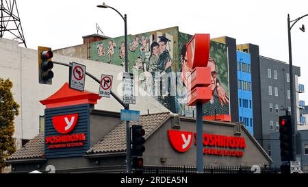 Los Angeles, California: YOSHINOYA Japanese Kitchen Fast Food Restaurant Stock Photo