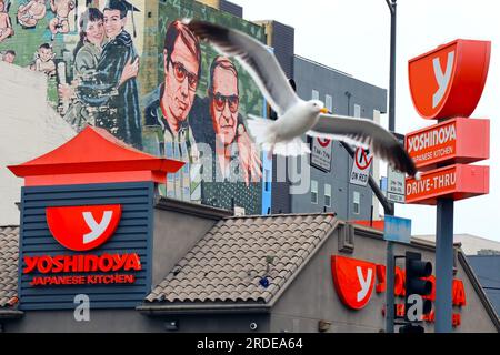 Los Angeles, California: YOSHINOYA Japanese Kitchen Fast Food Restaurant Stock Photo