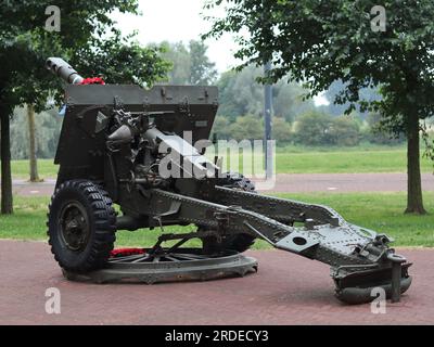 17 pounder guns (Anti-Tank) that was used in the Battle of Arnhem in 1944 in Arnhem, The Netherlands Stock Photo