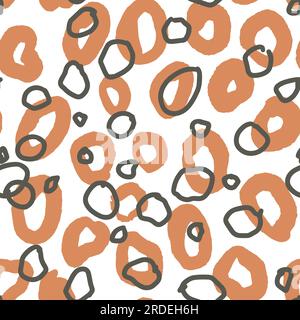 Abstract animal print, circles and geometry vector Stock Vector