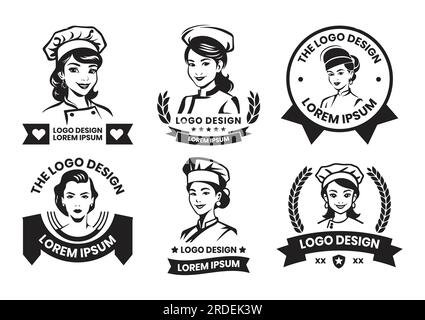 Backery woman chef logo stock vector. Illustration of cooking - 219329759