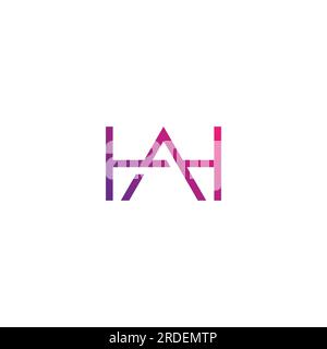 AH Logo Vector. HA Logo Design. Letter H Stock Vector