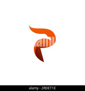 P Eagle Logo Design. Letter P Bird Icon Stock Vector