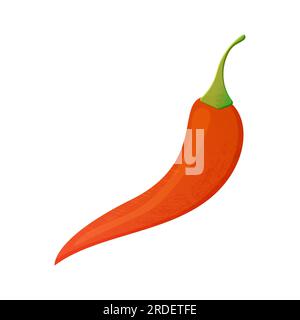 red chilli paprika red chilli pepper vector image white isolated background Stock Vector