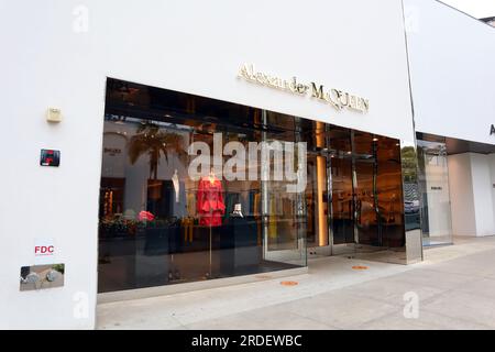 An Alexander McQueen store is closed for business on the day of