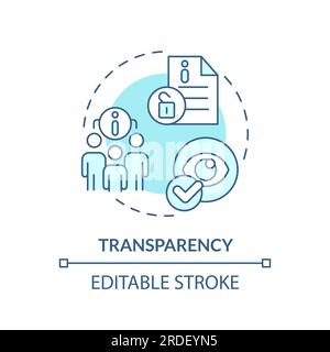2D transparency concept linear icon Stock Vector