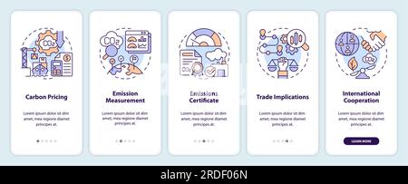 2D carbon border adjustment thin line icon concept Stock Vector