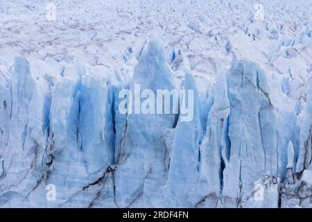 cracks and blues of the perito moreno glacier Stock Photo